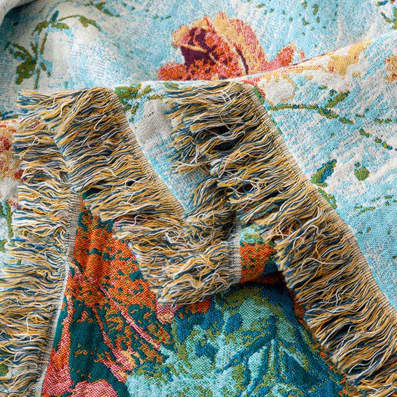 Dreamy Flower Cotton Gauze Reversible Quilt - image 6