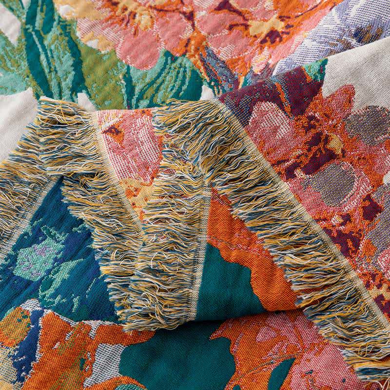 Dreamy Flower Cotton Gauze Reversible Quilt - image 7