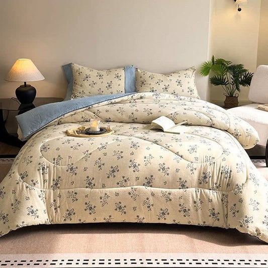 Romantic Country Style Rose Reversible Quilt - Winter Quilt - King - image 0