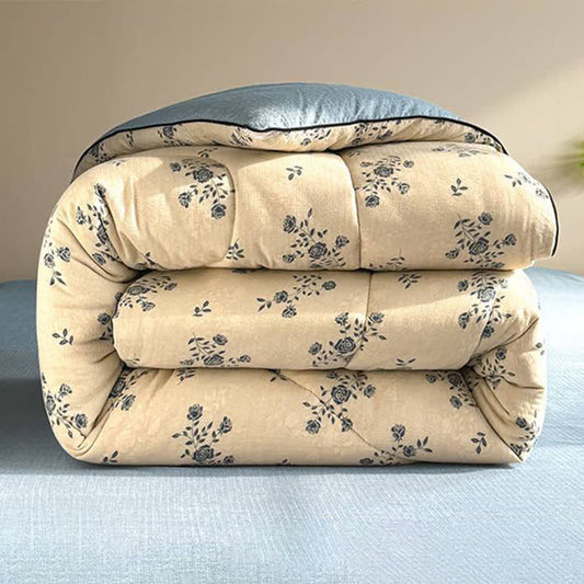 Romantic Country Style Rose Reversible Quilt - image 1