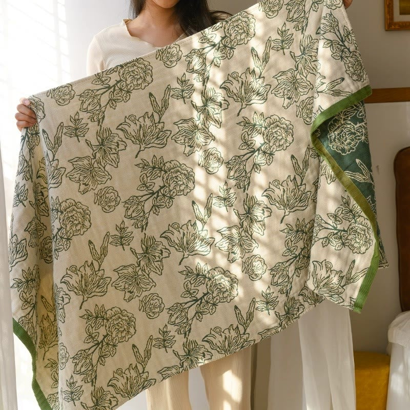 Peony Jacquard Cotton Gauze Bath Towel - image 2