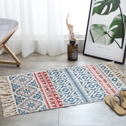 Bohemian Tassel Cotton Linen Floor Mat - image 1
