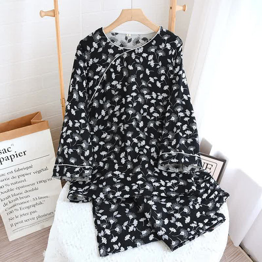 Silk Tree Flower Natural Cotton Nightwear - Loungewear - XL - image 0