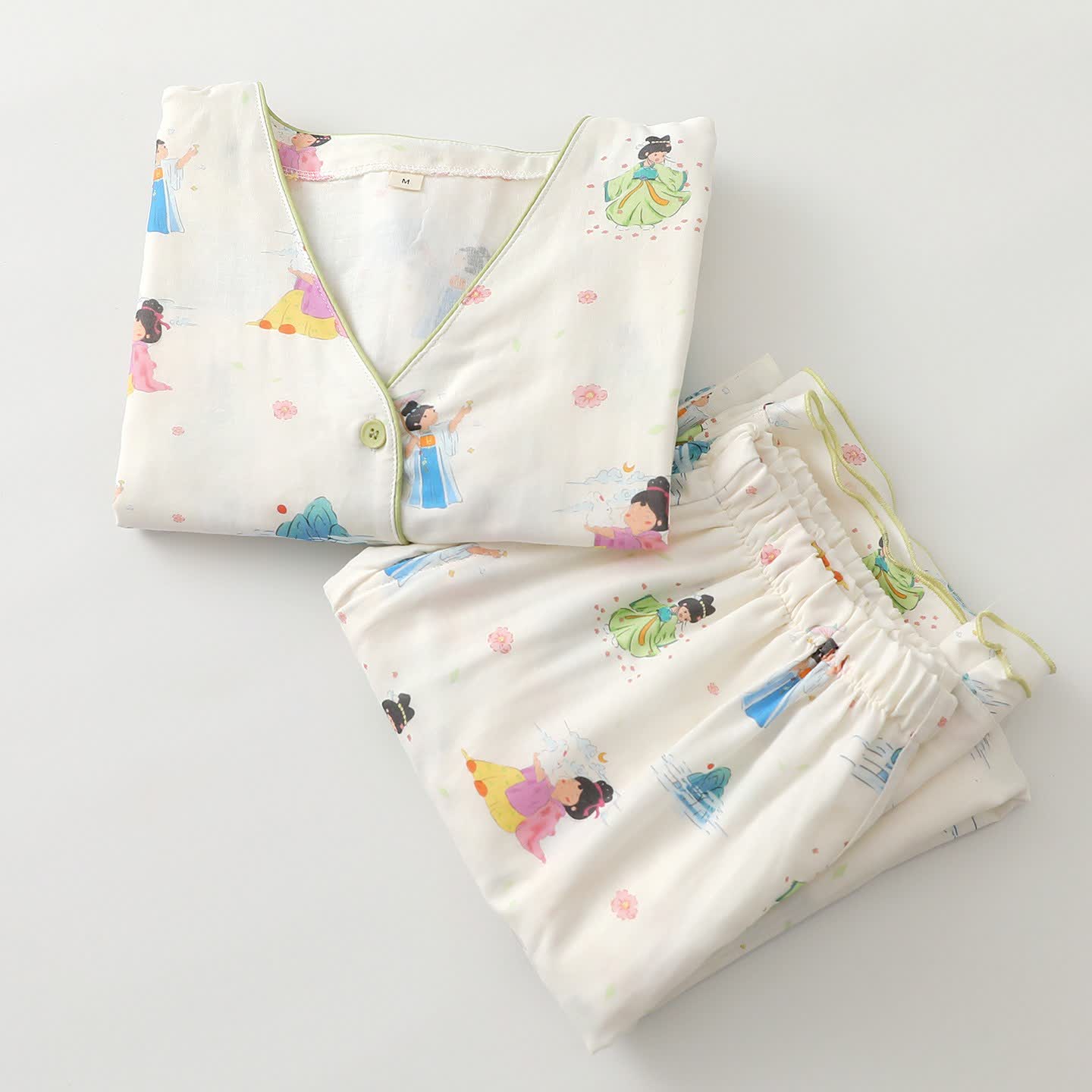 Oriental Cartoon Princess Cotton Gauze Loungewear - image 2
