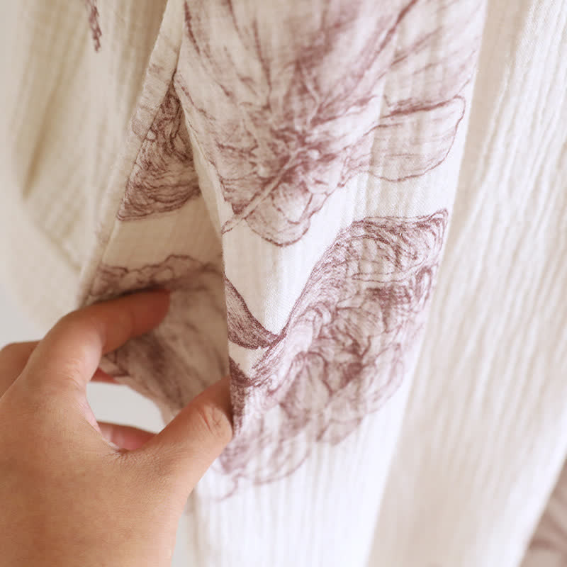 Butterfly Hanfu Inspired Cotton Gauze Nightdress - image 8