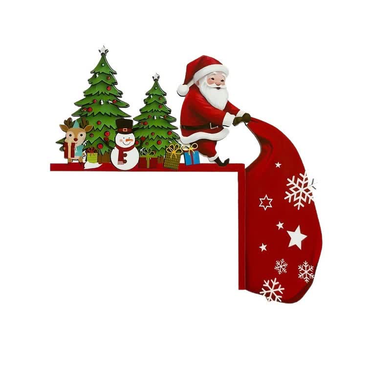 Santa Christmas Tree Door Corner Decoration - image 7