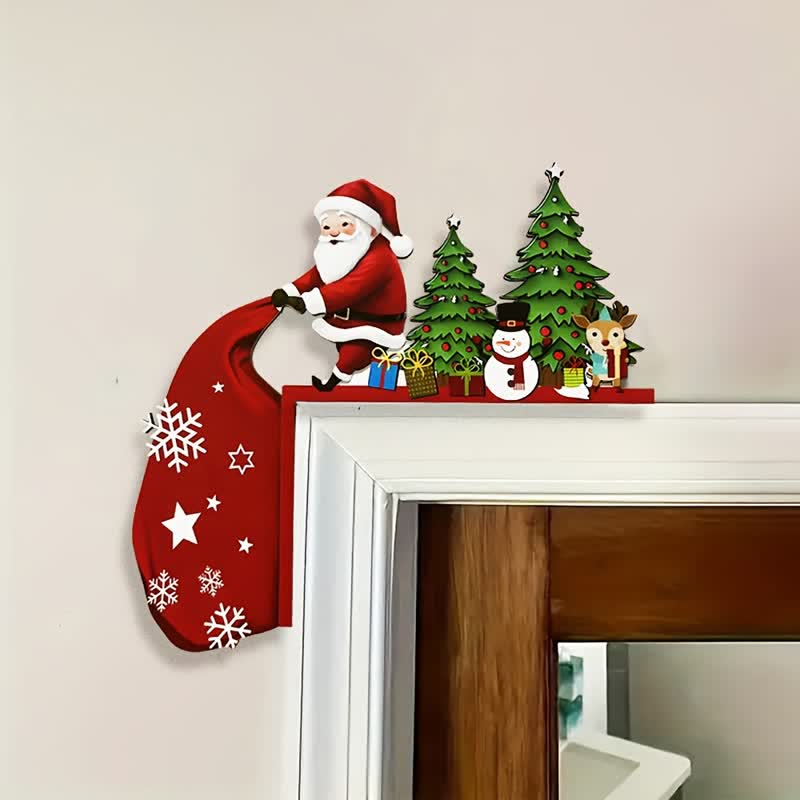Santa Christmas Tree Door Corner Decoration - Left - 4PCS - image 10