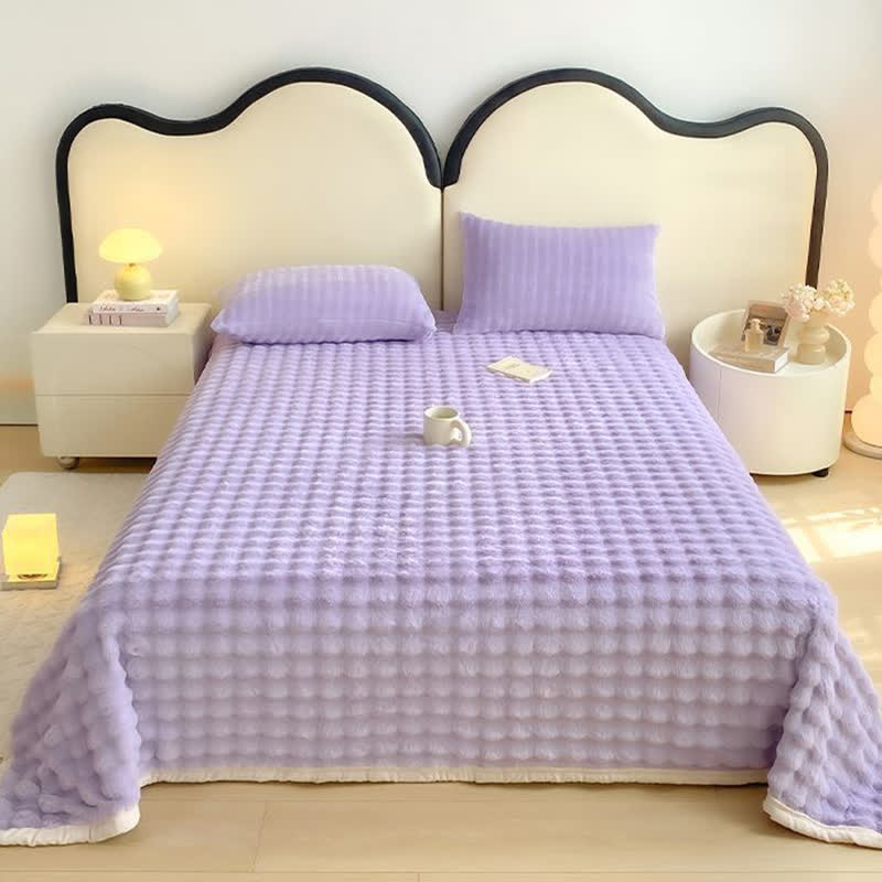 Ownkoti Textured Faux Rabbit Fur Coverlet - image 11