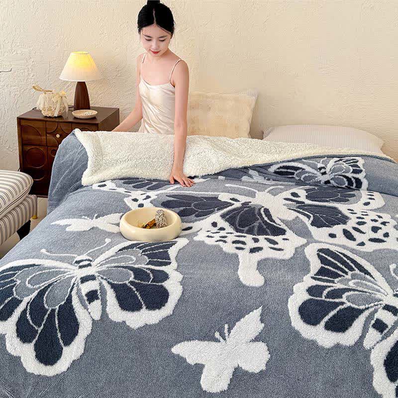 Ownkoti Nature-Inspired Butterfly Embossed Plush Blanket - image 7