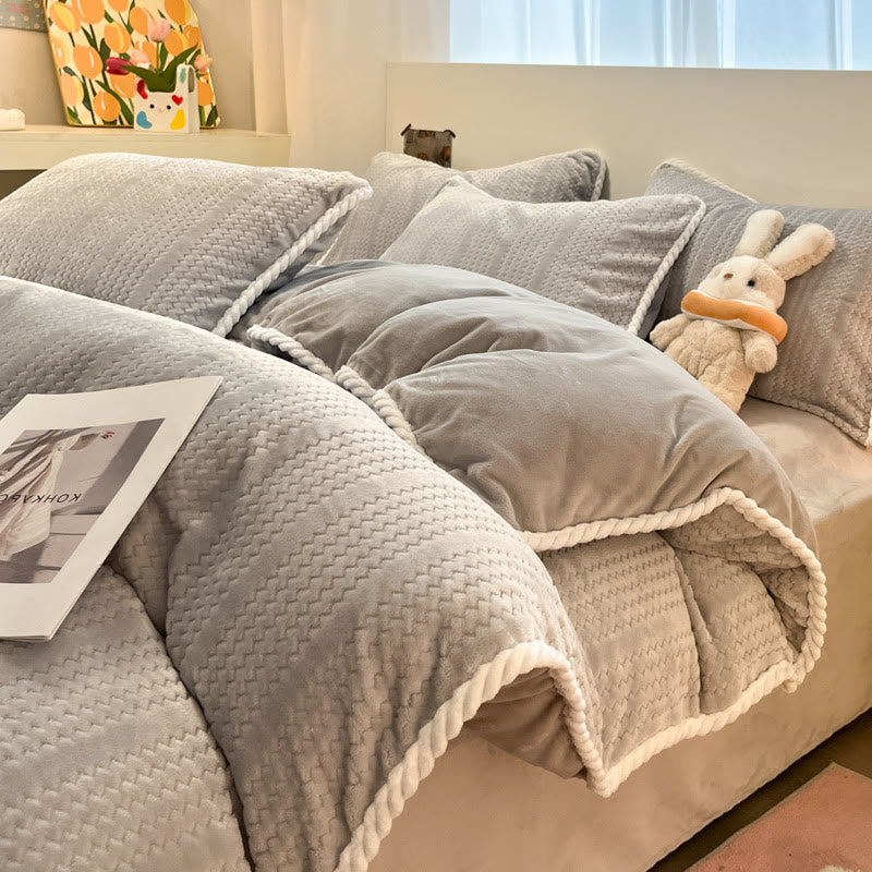 Luxury Fleece Winter Bedding Set (4PCS) - Gray - Bedding Set(4PCS) - King - image 33