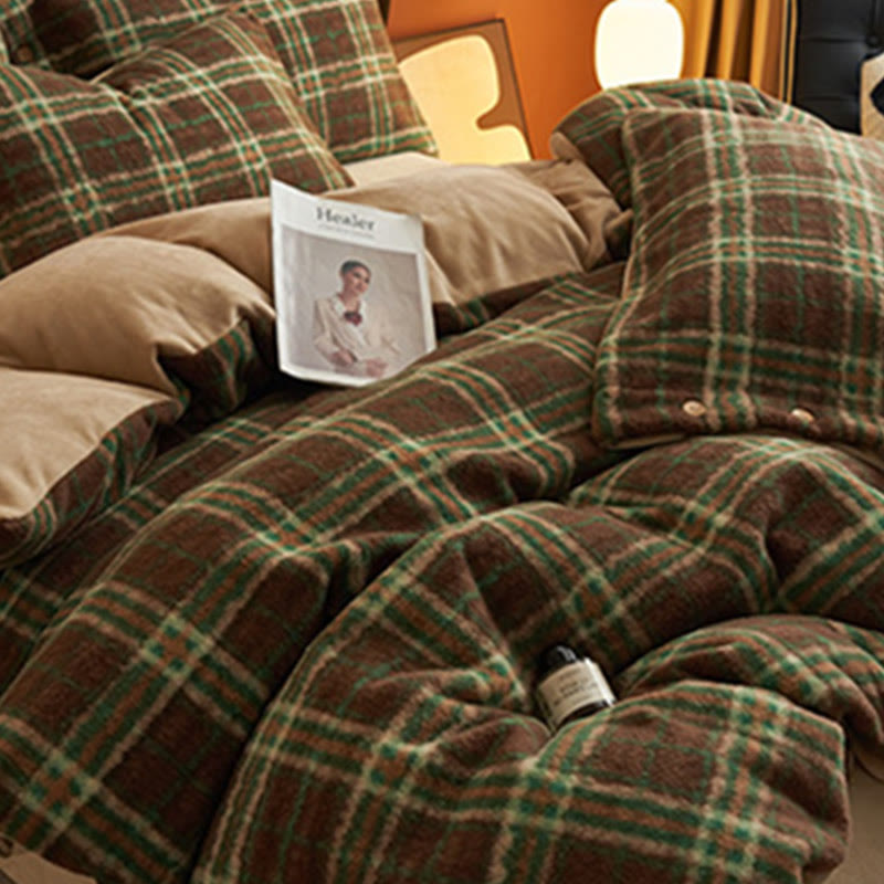 Classic Plaid Cozy Thick Bedding Set (4PCS)  - image 15