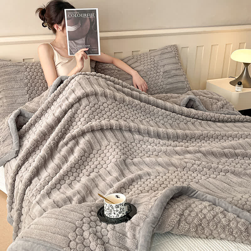 Ownkoti Geometric textured Plush Throw Blanket - image 14