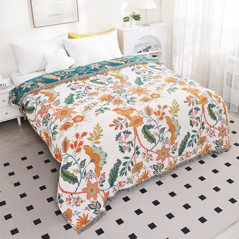 Ownkoti Botanical Floral Cotton Reversible Quilt - image 2