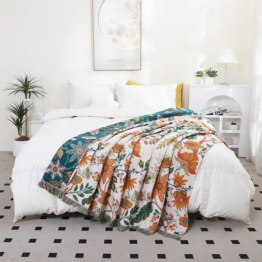 Ownkoti Botanical Floral Cotton Reversible Quilt - image 1