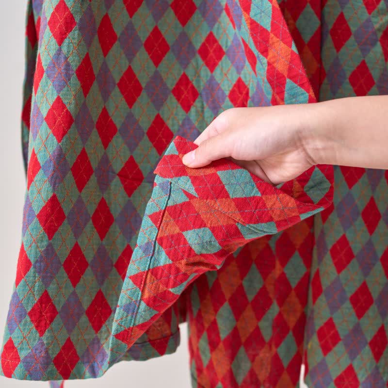 Ownkoti Classic Diamond Cotton Gauze Kimono Robe - image 16