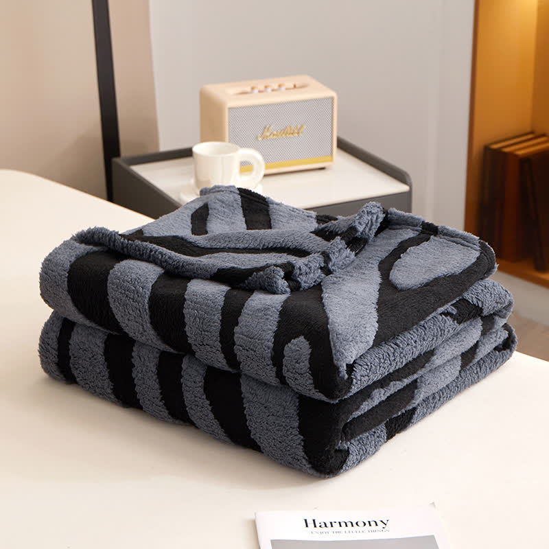 Ownkoti Modern Zebra Print Throw Blanket - Dark Grey - Queen - image 15