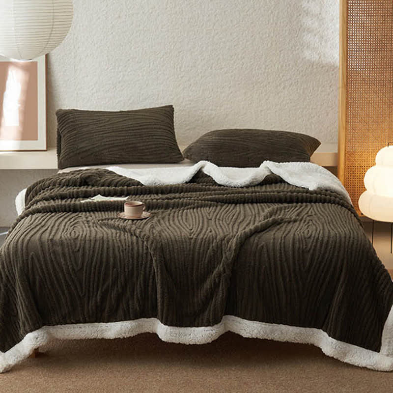 Ownkoti Tree Pattern Jacquard Sherpa Blanket - image 9