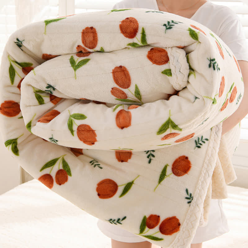 Ownkoti Tulip Sherpa Reversible Throw Blanket - image 2