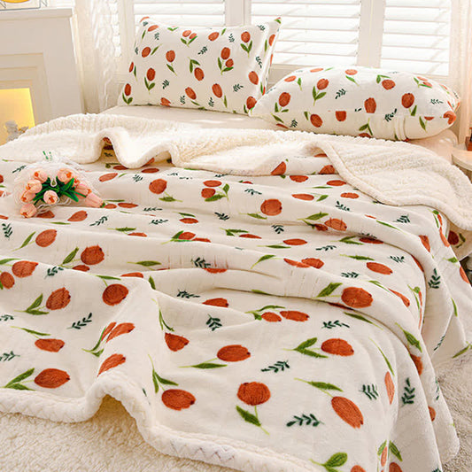 Ownkoti Tulip Sherpa Reversible Throw Blanket - Queen - image 0