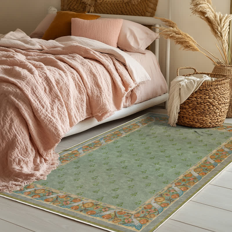 Ownkoti Refresh Green Floral Foldable Area Rug - image 3