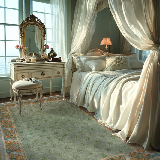 Ownkoti Refresh Green Floral Foldable Area Rug - image 1