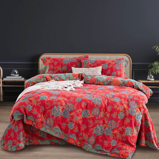 Ownkoti Peony Pure Cotton Gauze Bedding(4PCS) - King - image 0