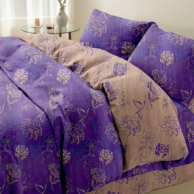 Ownkoti Artistic Peony Cotton Reversible Bedding Set(4PCS) - image 3
