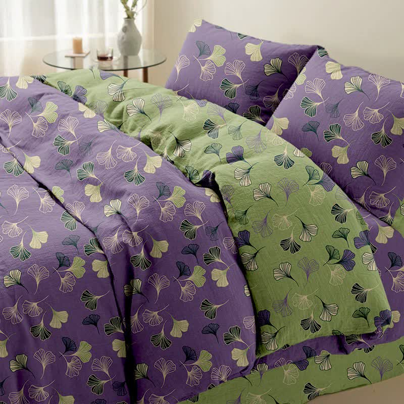 Ownkoti Ginkgo Cotton Reversible Bedding Set(4PCS) - image 3