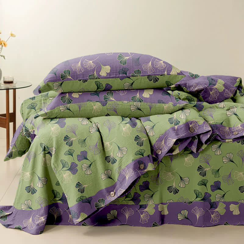 Ownkoti Ginkgo Cotton Reversible Bedding Set(4PCS) - image 6