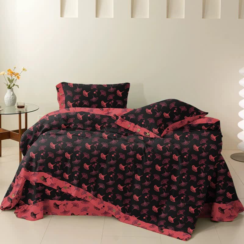 Ownkoti Timeless Ginkgo Cotton Gauze Bedding Set(4PCS) - image 1