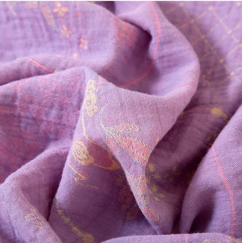 Ownkoti Oriental Retro Jacquard Cotton Gauze Loungewear - image 4