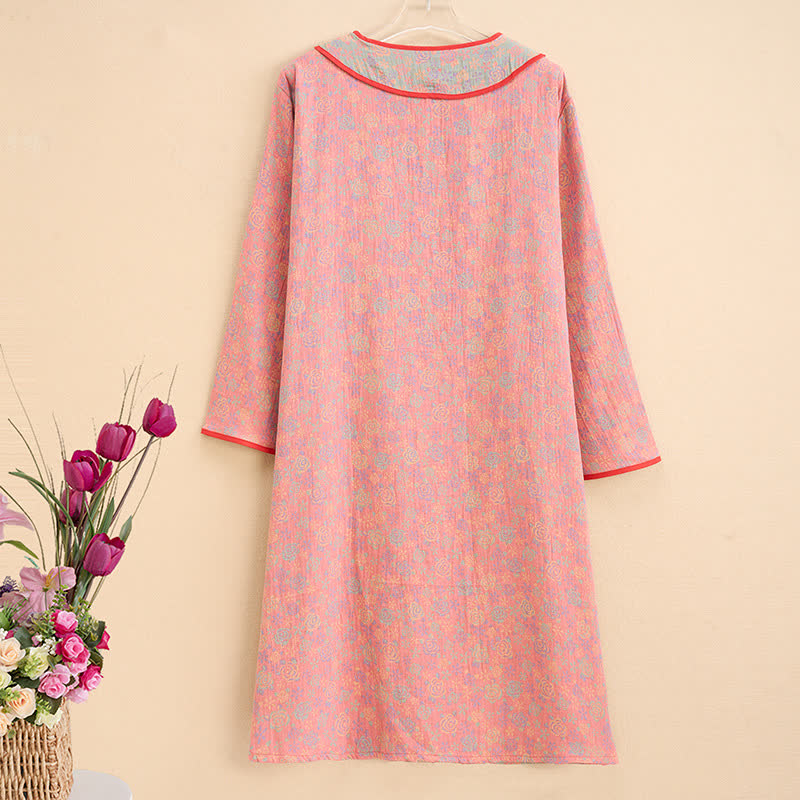 Ownkoti Plus Size Rose Cotton Gauze Nightdress - image 1