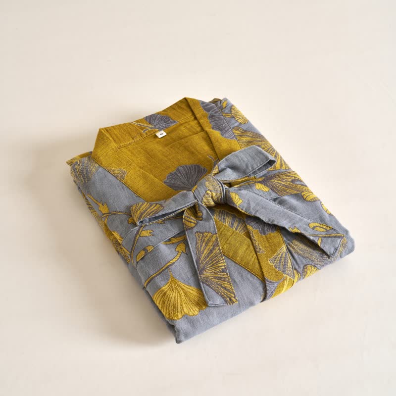 Ownkoti Cotton Gauze Ginkgo Kimono Robe - image 35
