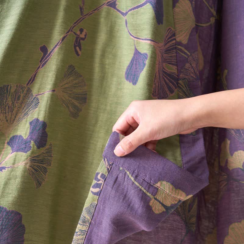 Ownkoti Cotton Gauze Ginkgo Kimono Robe - image 23