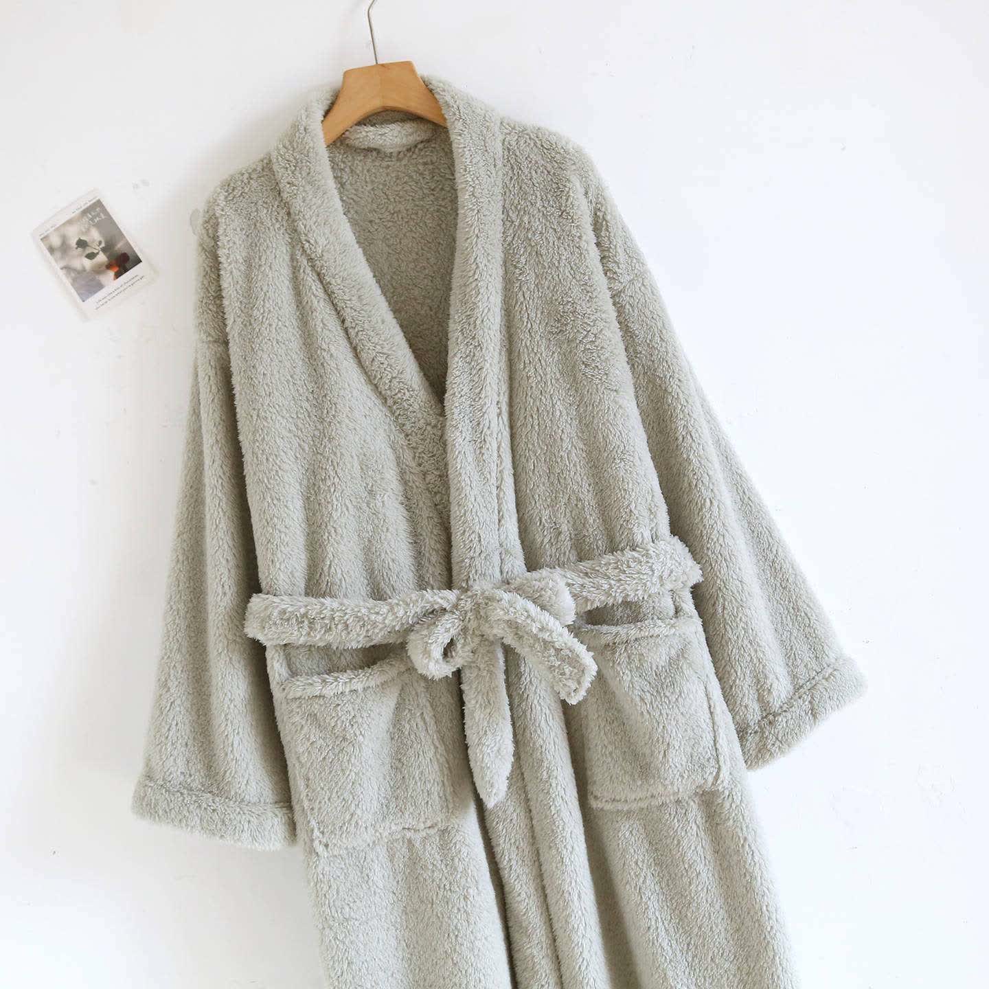 Ownkoti Matching Couple Plush Solid Robe - image 6