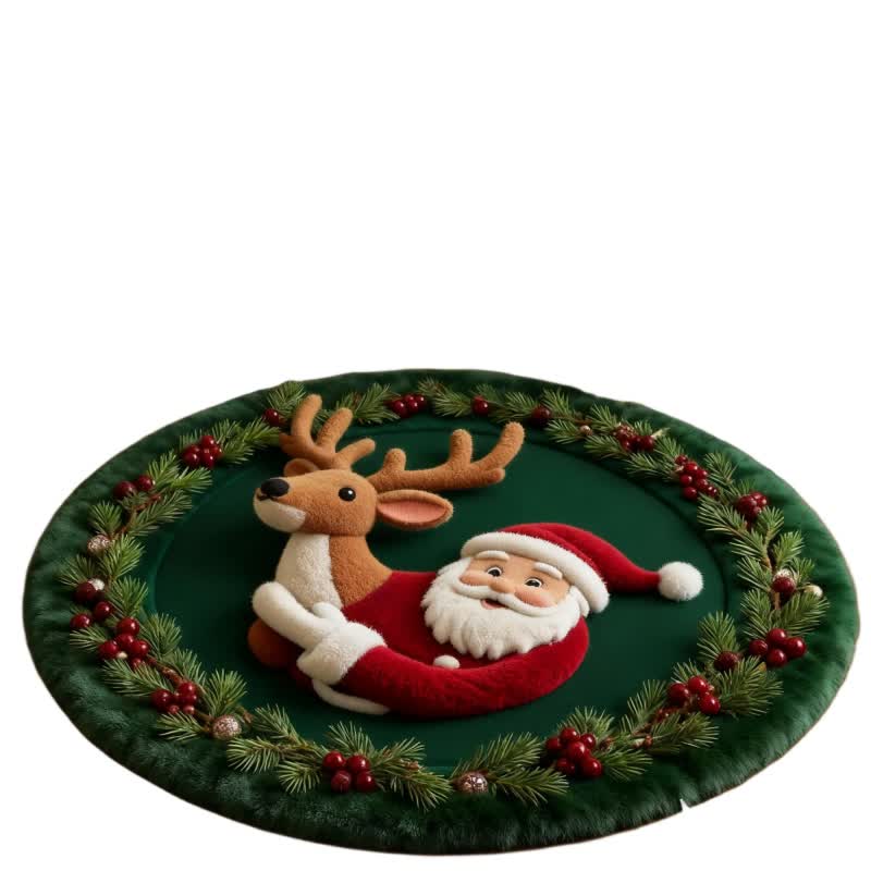 Ownkoti Christmas Santa 3D Effect Rug - image 4