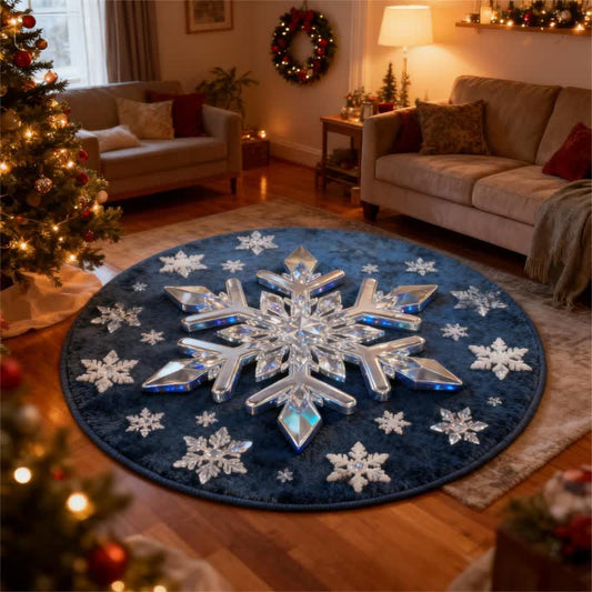 Ownkoti Christmas Inspires 3D Effect Rug - A - 55" x 55" - image 0