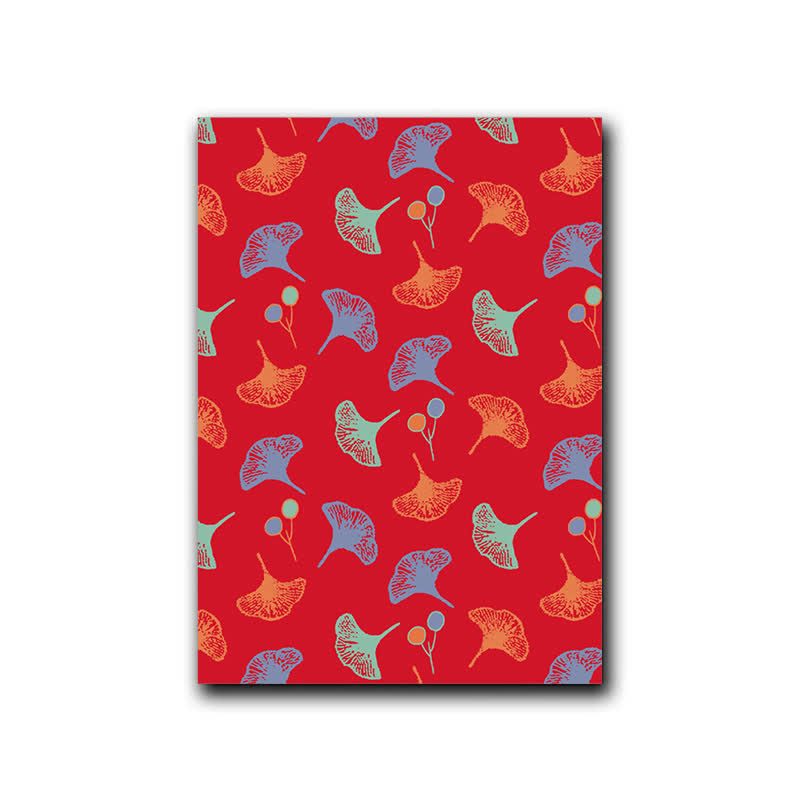 Ownkoti Natural Style Ginkgo Leaf Decorative Painting - Red & Green - 16" x 24" - image 6