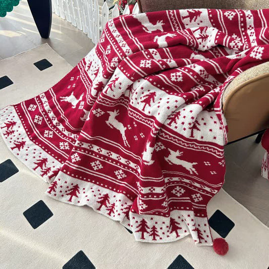 Ownkoti Christmas Inspired Knitted Throw Blanket - image 1