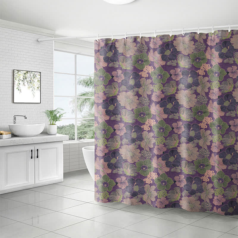 Peach Blossom Print Shower Curtain - image 1