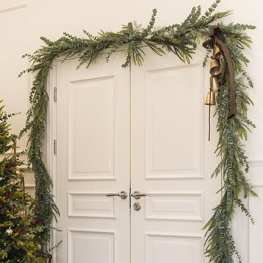 Ownkoti Farmhouse Faux Pine Eucalyptus Garland - image 1