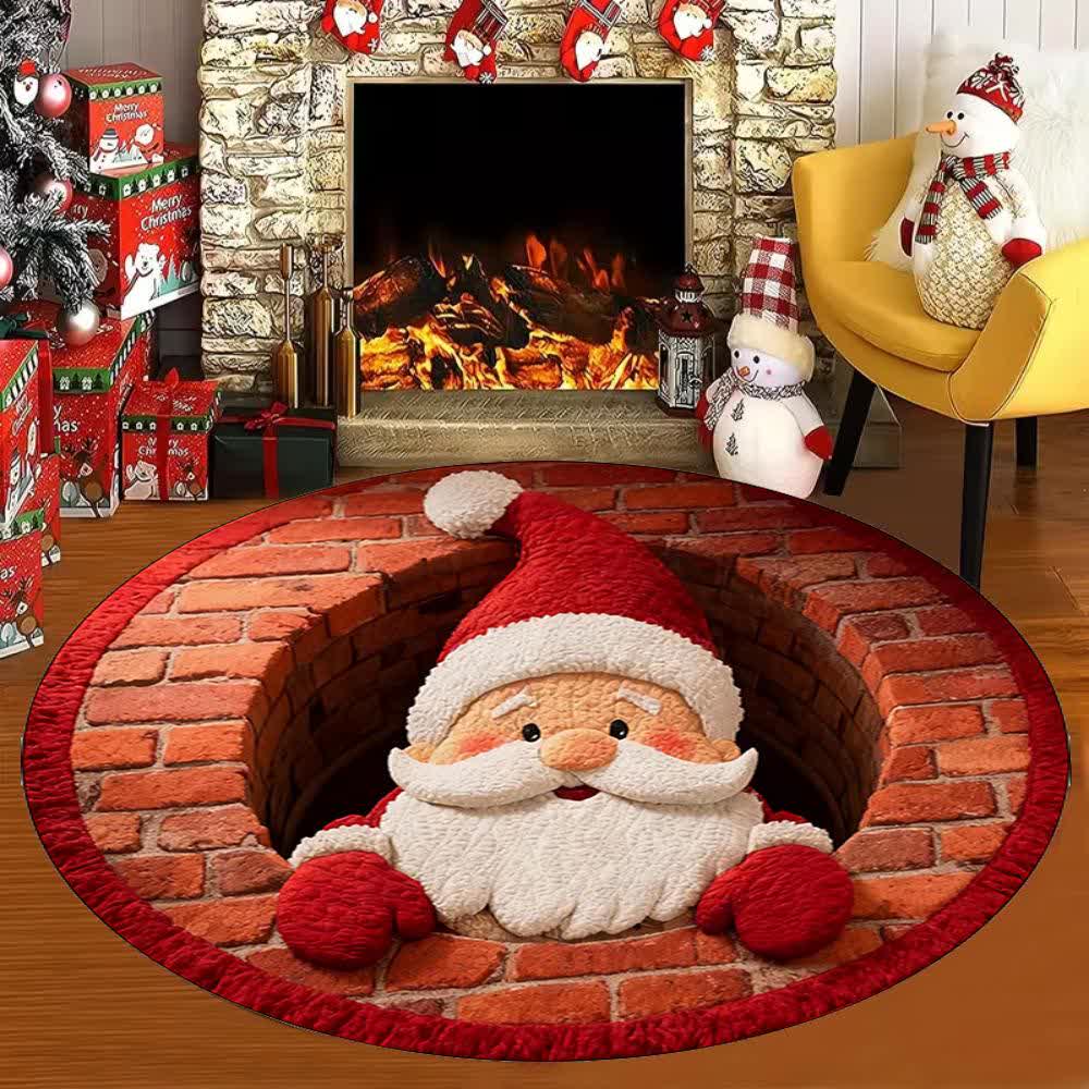 Christmas Theme Santa 3D Effect Rug - G - 63" - image 6