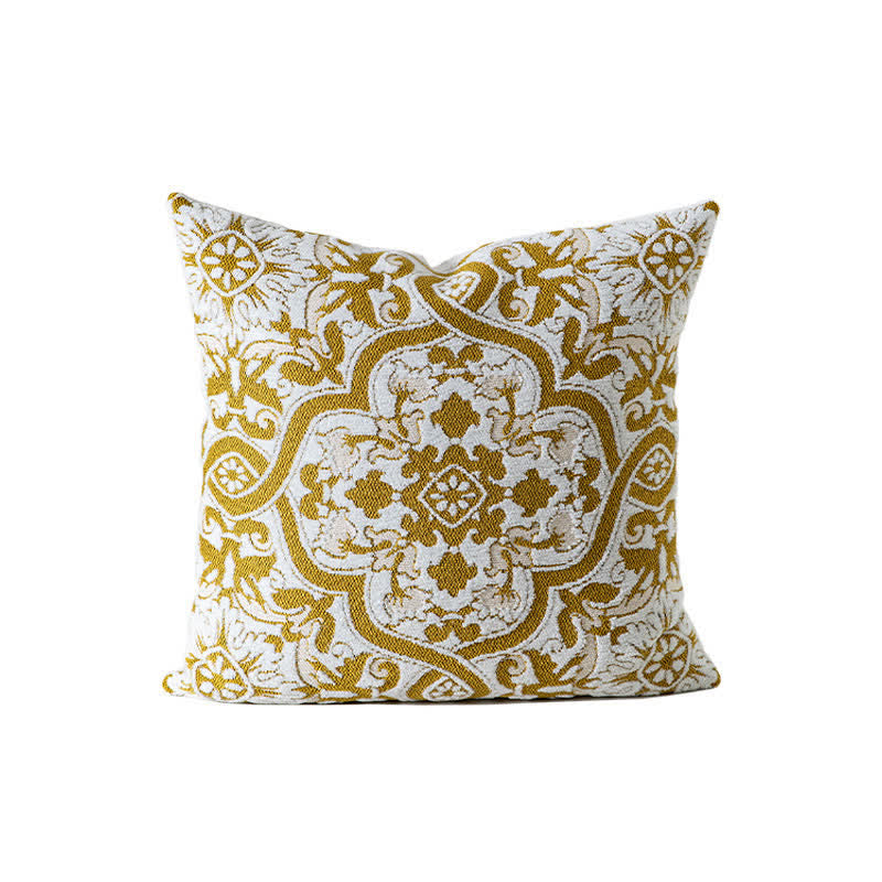 Jacquard Tonal Medallion Throw Pillow Cover - Yellow - 18" x 18" - image 4