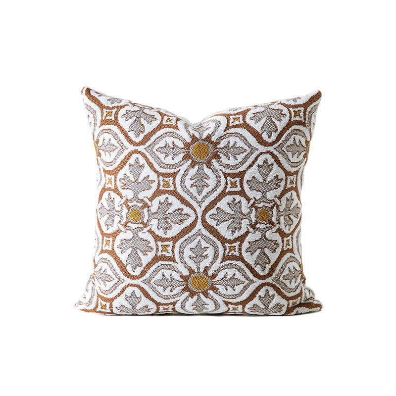 Vintage-Inspired Chenille Throw Pillow Cover - Brown - 18" x 18" - image 5