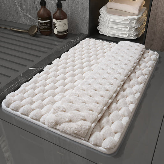 Solid Color Non-slip Absorbent Bath Mat - Beige - 23"W x 35"L - image 1