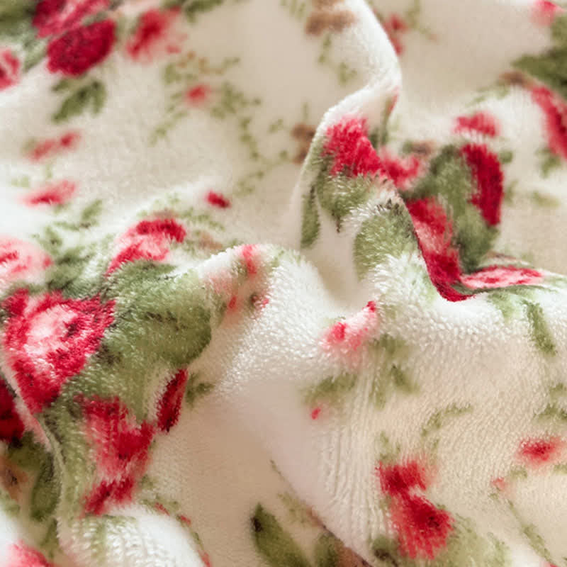 Romantic Vintage Rose Floral Velvet Bedding - image 6