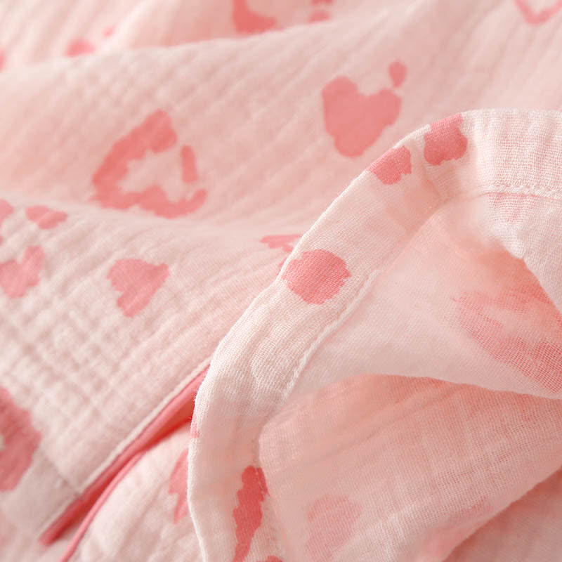 Heart Leopard Print Cotton Pajama Set - image 11