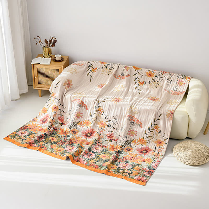 Ownkoti Reversible Daisy Floral Cotton Gauze Quilt - image 6