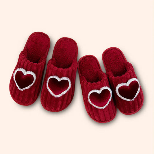Red Heart Plush House Slippers - image 1