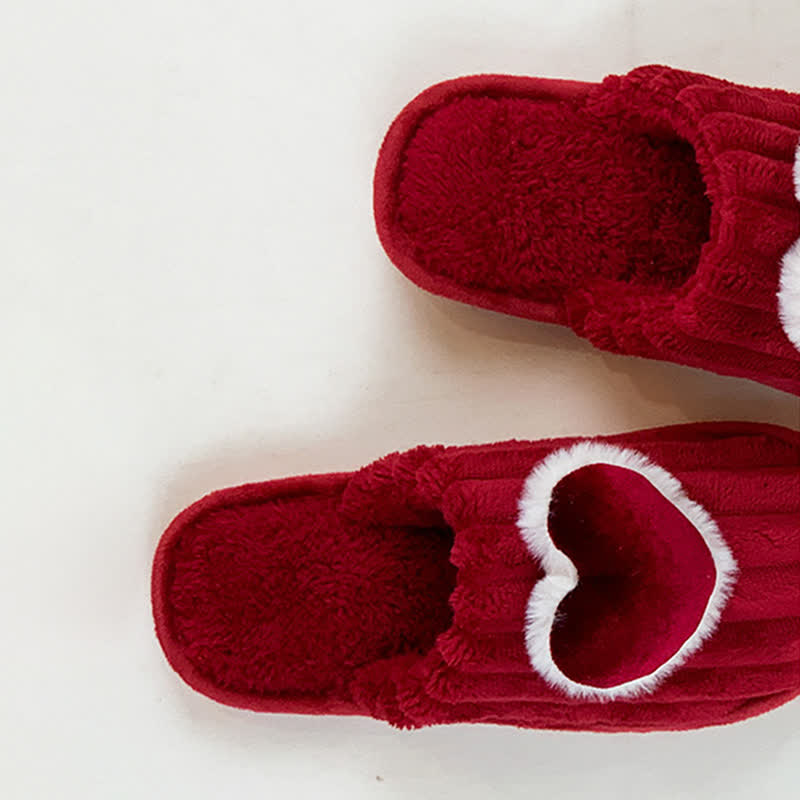 Red Heart Plush House Slippers - image 8